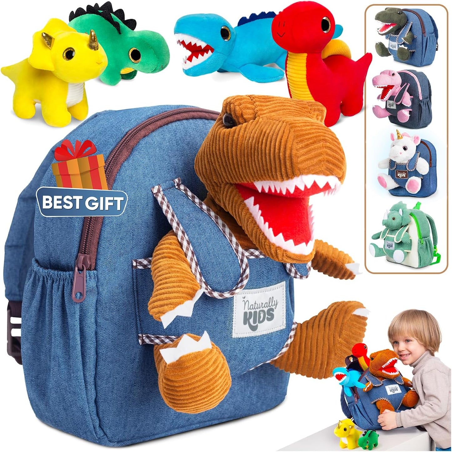 Wolf Backpack, Wolf Toys for Kids 3-5, Toddler Husky Stuffed Animal Gifts for 2 3 4 5 Year Old Girl Boy
