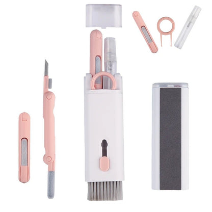 7 in 1 Computer Keyboard Cleaner Brush Kit Earphone Cleaning Pen For Headset Keyboard Cleaning Tools Cleaner Keycap Puller Kit - RELUX.STORE