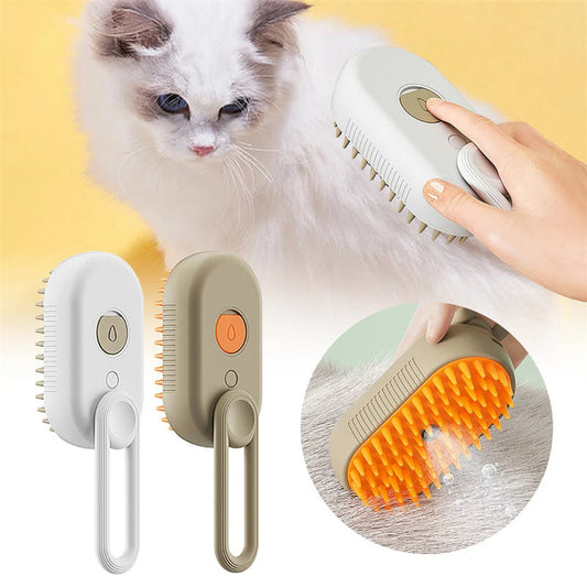 Cat Steam Brush Steamy Dog Brush 3 In 1 Electric Spray Cat Hair Brushes For Massage Pet Grooming Comb Hair Removal Combs Pet Products topwinson