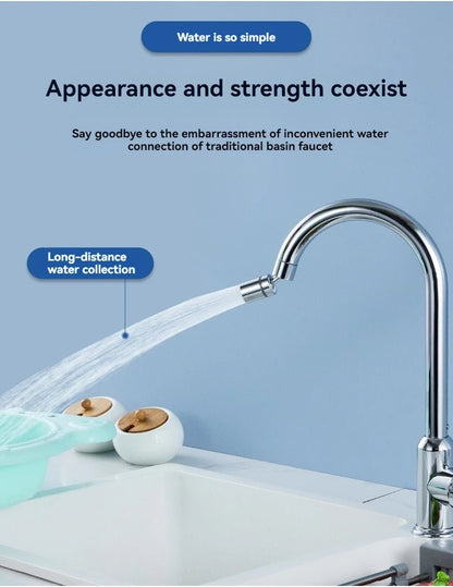 720 Degree Rotating Faucet Bubbler Single Mode Universal Faucet Extender Adapter Kitchen Bathroom Splash Proof Faucet Nozzle - RELUX.STORE