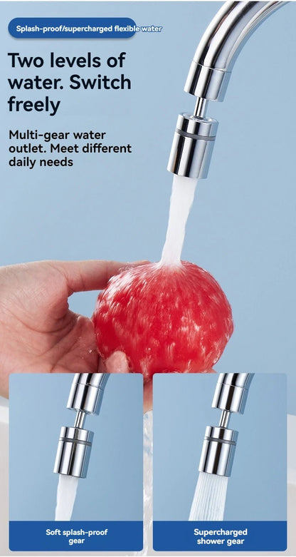 720 Degree Rotating Faucet Bubbler Single Mode Universal Faucet Extender Adapter Kitchen Bathroom Splash Proof Faucet Nozzle - RELUX.STORE