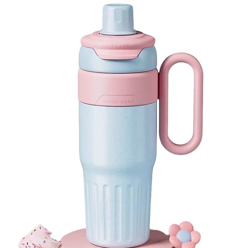 780ml Gradient Double Drink Thermal Cup Stainless Steel With Lid Coffee Cup Thermos Large Capacity Straw Cup For Male And Female - RELUX.STORE