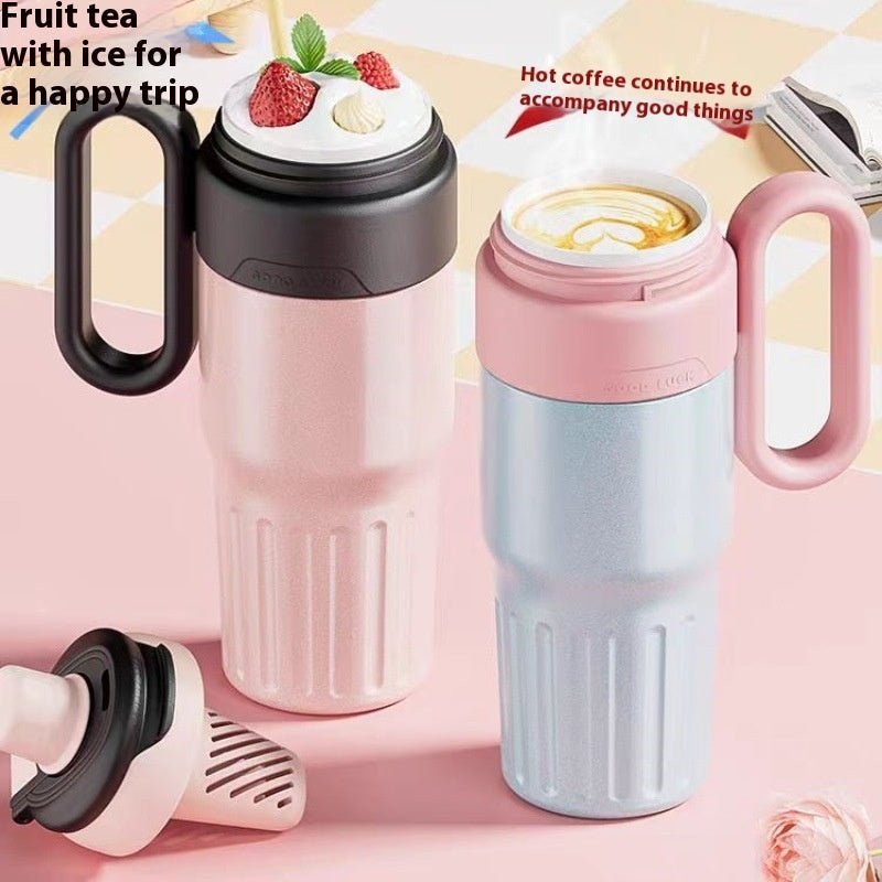 780ml Gradient Double Drink Thermal Cup Stainless Steel With Lid Coffee Cup Thermos Large Capacity Straw Cup For Male And Female - RELUX.STORE