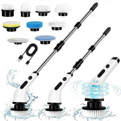 Powerful Electric Spin Scrubber | Cordless Cleaning Brush with 9 Heads | Dual-Speed, IPX7 Waterproof, Long Handle | Deep Clean for Bathroom, Tub, Tile.Tiktokshopbacktoschool