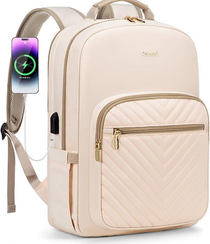 Laptop Backpack for Women 15.6 Inch,Cute Womens Travel Backpack Purse,Professional Laptop Computer Bag,Waterproof Work Business College Teacher Bags Carry on Backpack with USB Port,Mint Green