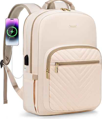 Laptop Backpack for Women 15.6 Inch,Cute Womens Travel Backpack Purse,Professional Laptop Computer Bag,Waterproof Work Business College Teacher Bags Carry on Backpack with USB Port,Mint Green
