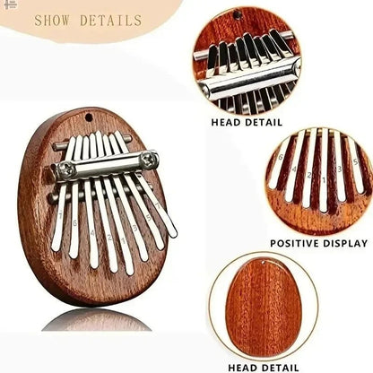 8 Key Mini Wood Kalimba High Quality Exquisite Finger Thumb Piano Marimba Musical Good Accessories Pendant Gift - RELUX.STORE