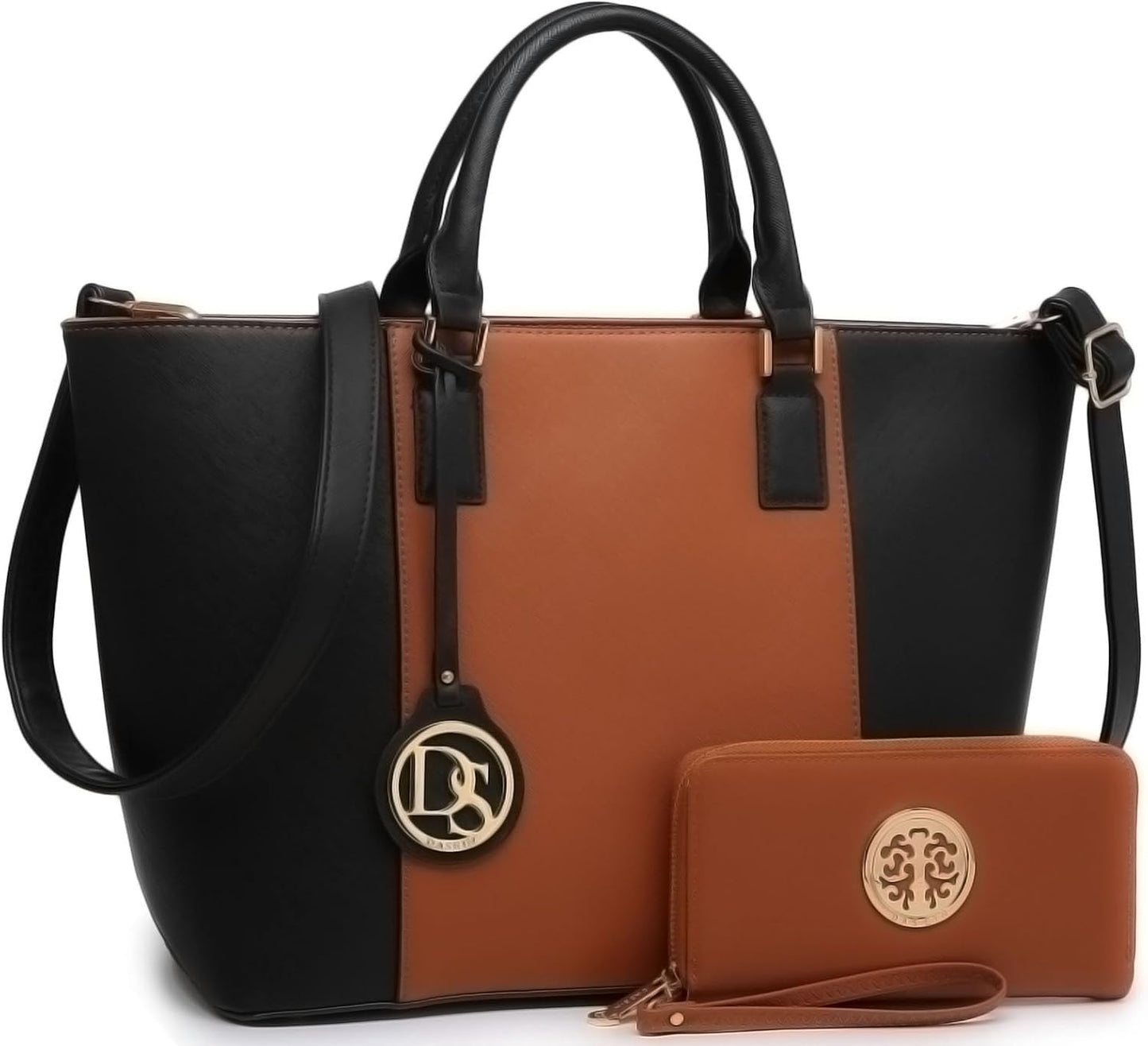 Satchel Purse Handbag for Women Large Shoulder Work Tote Bag with Matching Wallet