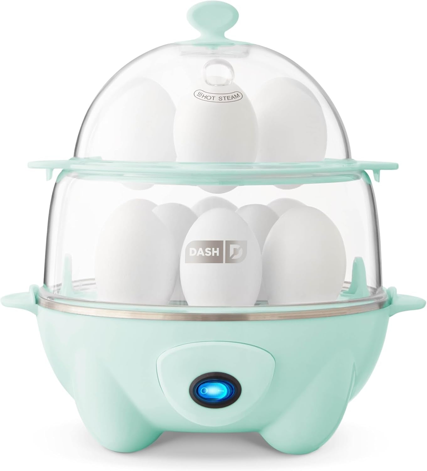 Deluxe Rapid Egg Cooker for Hard Boiled, Poached, Scrambled Eggs, Omelets, Steamed Vegetables, Dumplings & More, 12 Capacity, with Auto Shut off Feature - Black