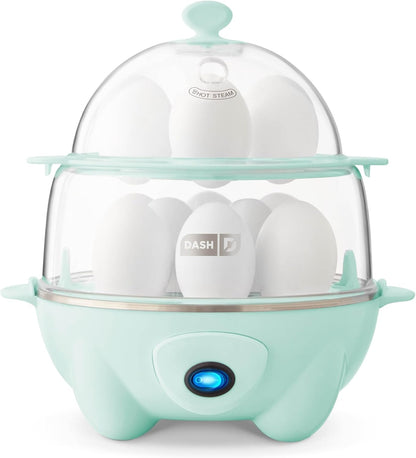 Deluxe Rapid Egg Cooker for Hard Boiled, Poached, Scrambled Eggs, Omelets, Steamed Vegetables, Dumplings & More, 12 Capacity, with Auto Shut off Feature - Black