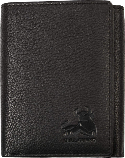 Genuine Nappa Leather Trifold Wallet for Men RFID and ID Window