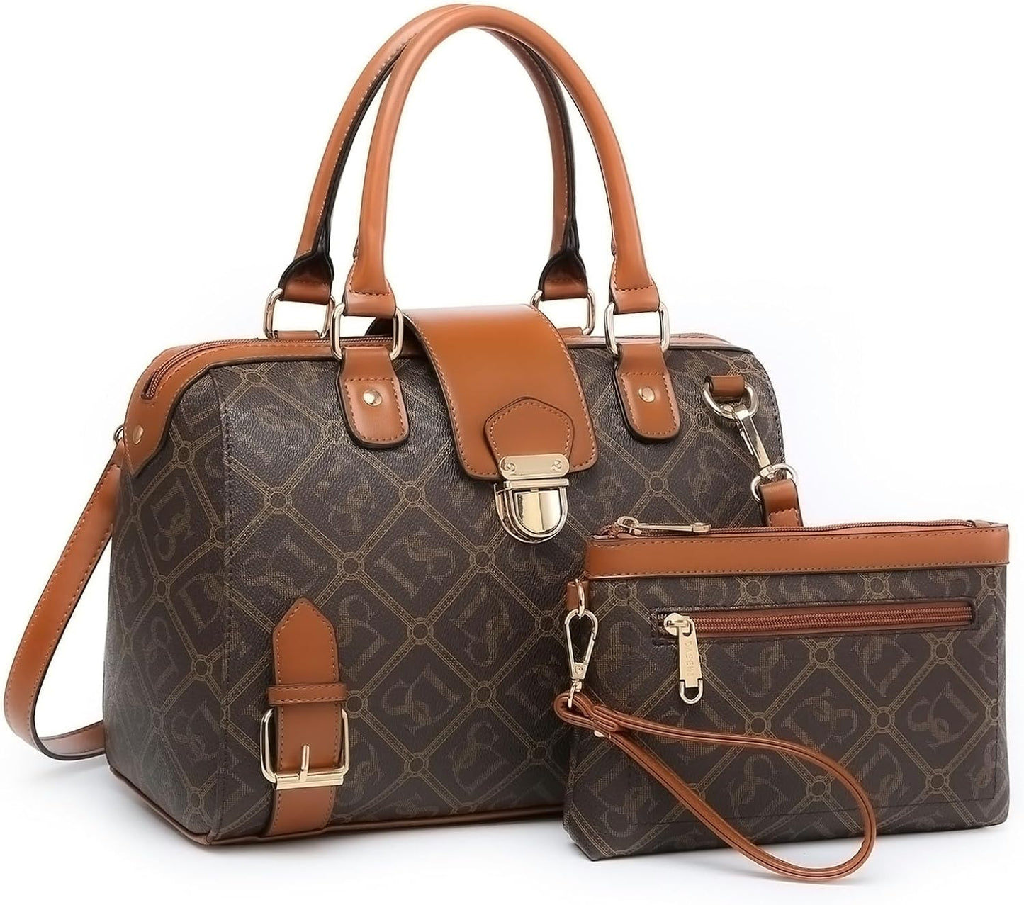 Women Barrel Handbags Fashion Satchel Bags Top Handle Shoulder Purses Vegan Leather Work Tote