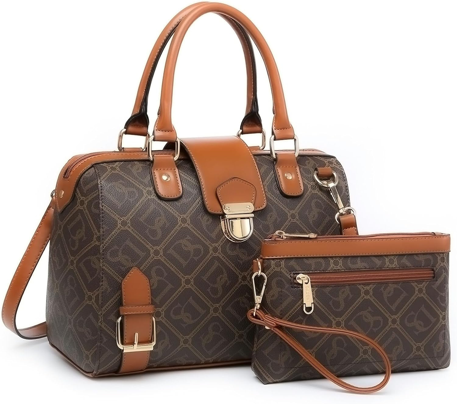 Women Barrel Handbags Fashion Satchel Bags Top Handle Shoulder Purses Vegan Leather Work Tote