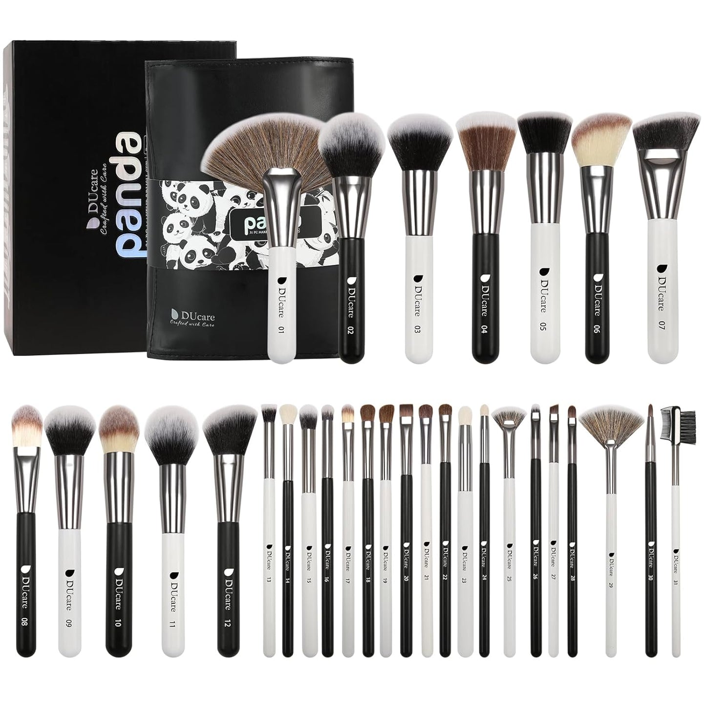 Professional Makeup Brushes Set 27Pcs Makeup Brush Set Premium Synthetic Kabuki Foundation Blending Face Powder Blush Concealers Eye Shadows Brushes