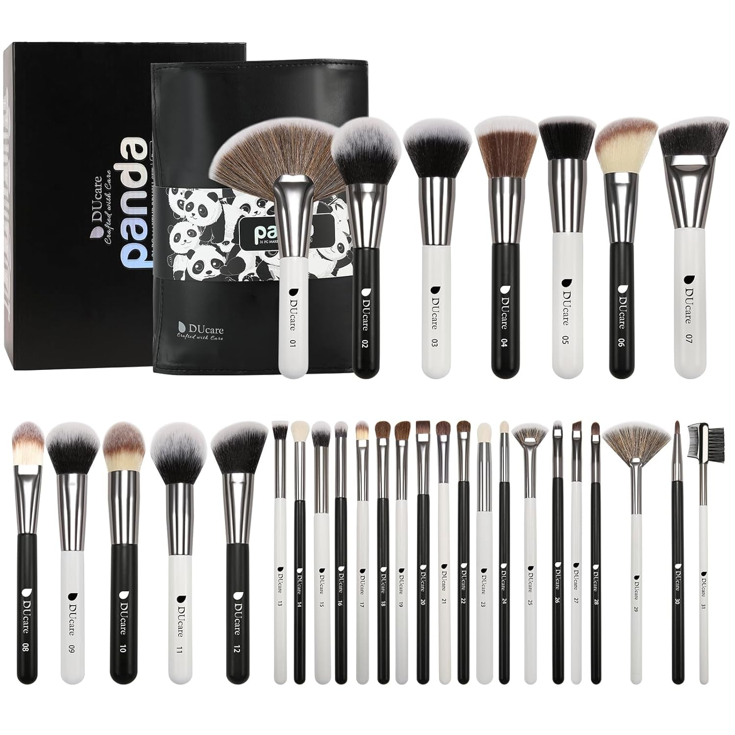 Professional Makeup Brushes Set 27Pcs Makeup Brush Set Premium Synthetic Kabuki Foundation Blending Face Powder Blush Concealers Eye Shadows Brushes