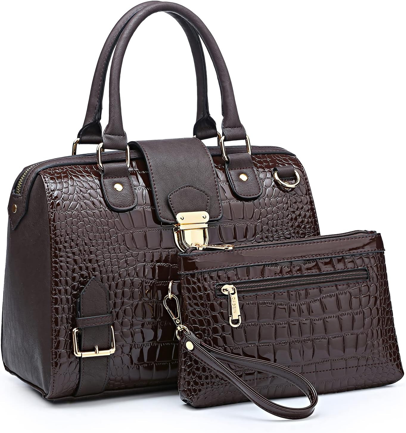 Women Barrel Handbags Fashion Satchel Bags Top Handle Shoulder Purses Vegan Leather Work Tote
