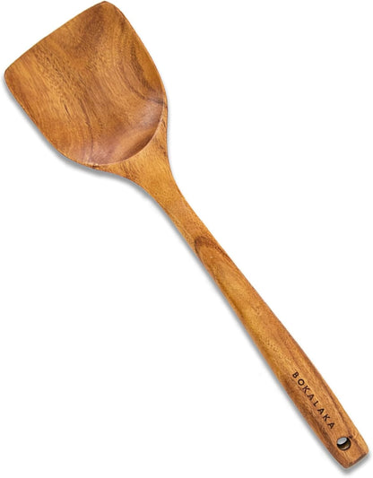 Teak Wooden Spoons for Cooking - 8Pcs Kitchen Utensils Set with Spatulas