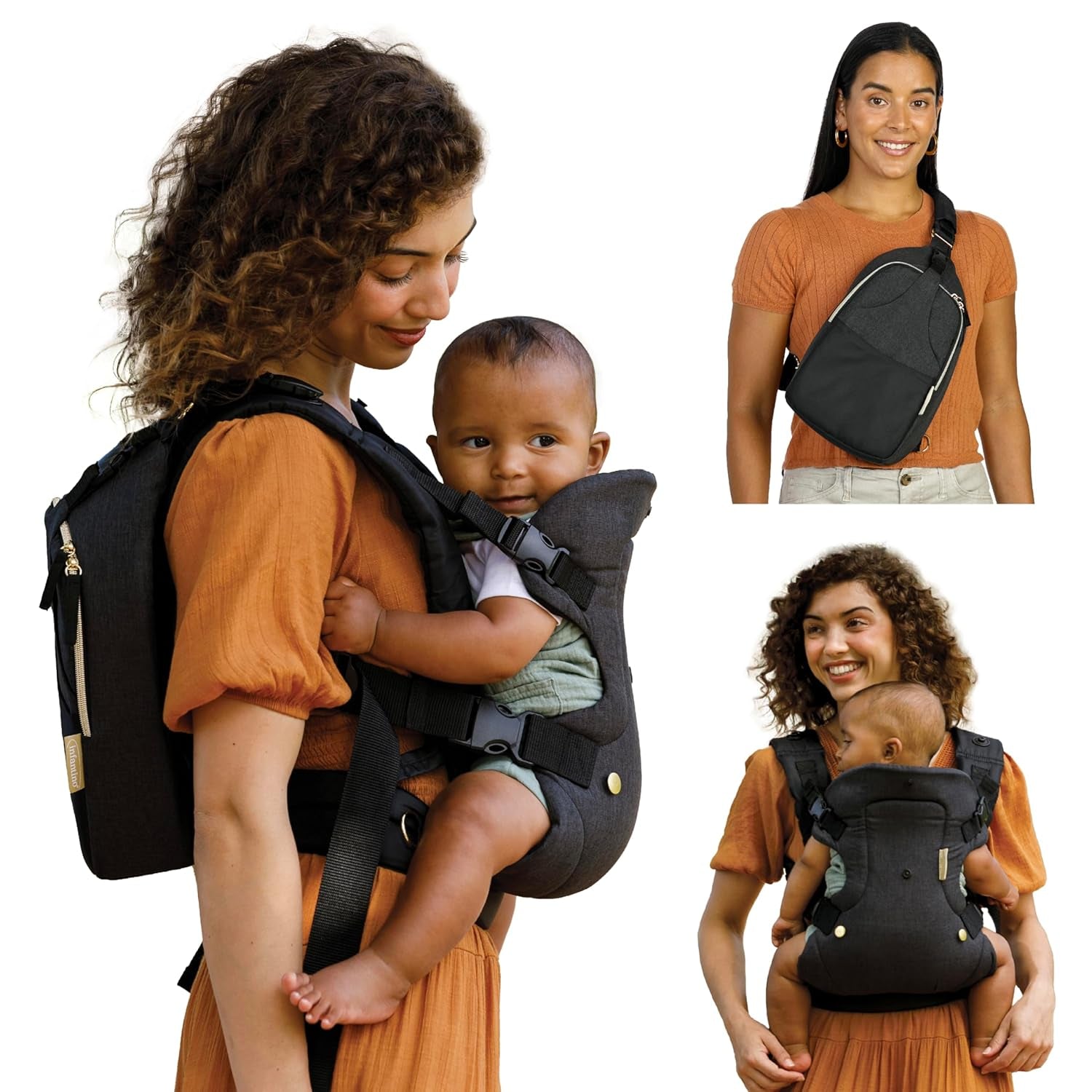 Flip 4-In-1 Light & Airy Convertible Baby Carrier, Adjustable, Ergonomic Babywearing, Registry Essential, Baby Carrier for Newborn to Toddler