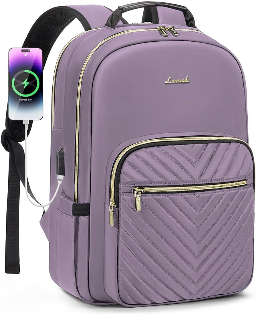 Laptop Backpack for Women 15.6 Inch,Cute Womens Travel Backpack Purse,Professional Laptop Computer Bag,Waterproof Work Business College Teacher Bags Carry on Backpack with USB Port,Mint Green