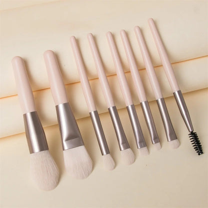 8Pcs Soft Fluffy Makeup Brushes Set for cosmetics Foundation Blush Powder Eyeshadow Kabuki Blending Makeup brush beauty tool - RELUX.STORE
