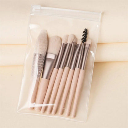 8Pcs Soft Fluffy Makeup Brushes Set for cosmetics Foundation Blush Powder Eyeshadow Kabuki Blending Makeup brush beauty tool - RELUX.STORE