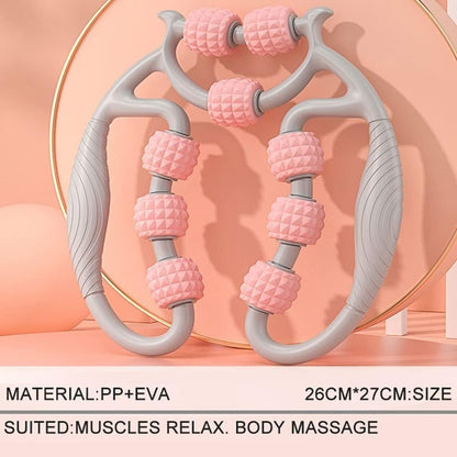 "9 - Wheel Roller Muscle Relaxation Tool – Deep Tissue Massage & Pain Relief for Legs, Back & Body | Handheld Myofascial Massage Roller by Relux.Store" - RELUX.STORE