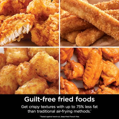 | Air Fryer | 4-In-1 Pro Air Fry, Roast, Reheat, Dehydrate | 5QT Capacity Fits up to 4Lbs of French Fries | 400F Max Temp | Nonstick Basket & Crisper Plate | 120V | Grey | AF141
