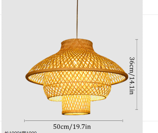 Household Farm Bamboo New Chinese Style Chandelier topwinson