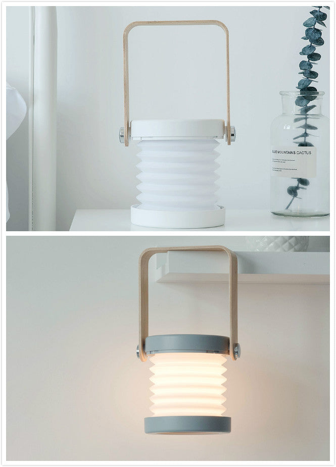 Foldable Touch Dimmable Reading LED Night Light Portable Lantern Lamp USB Rechargeable for Home Decor