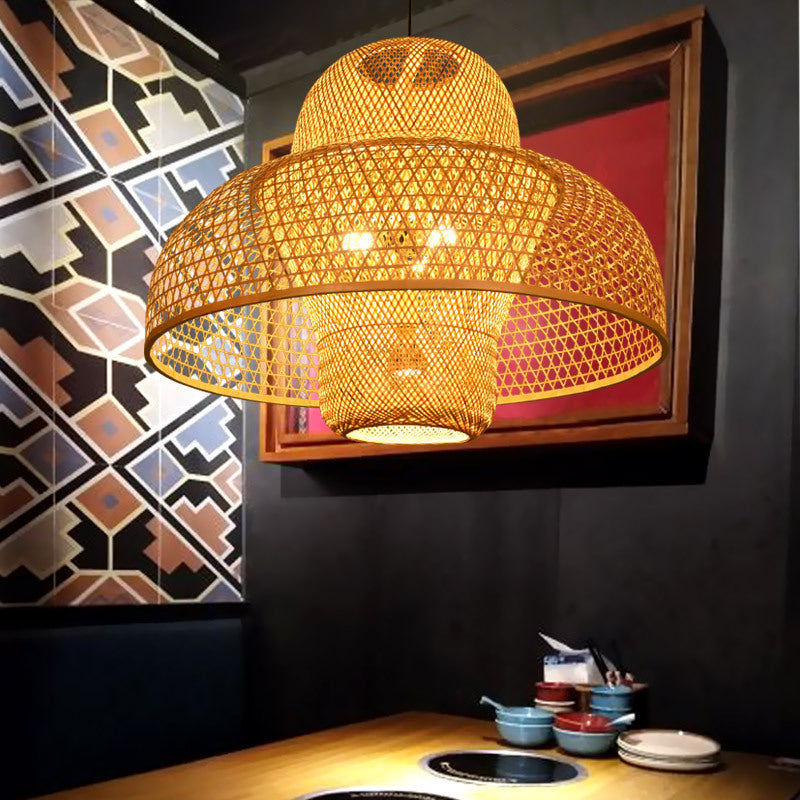 Household Farm Bamboo New Chinese Style Chandelier topwinson