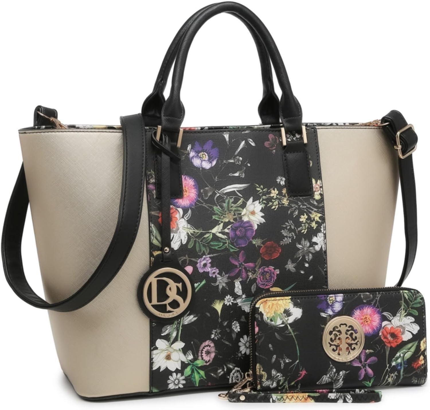Satchel Purse Handbag for Women Large Shoulder Work Tote Bag with Matching Wallet