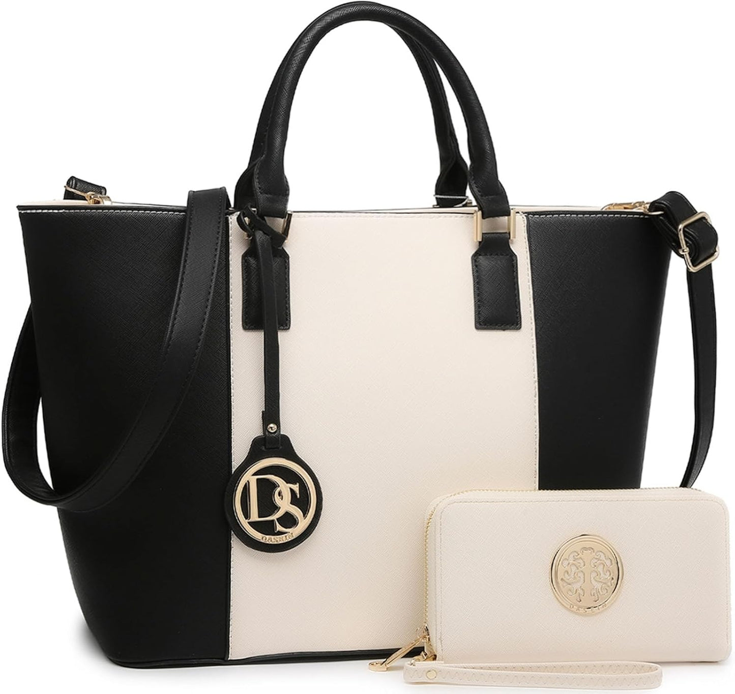 Satchel Purse Handbag for Women Large Shoulder Work Tote Bag with Matching Wallet