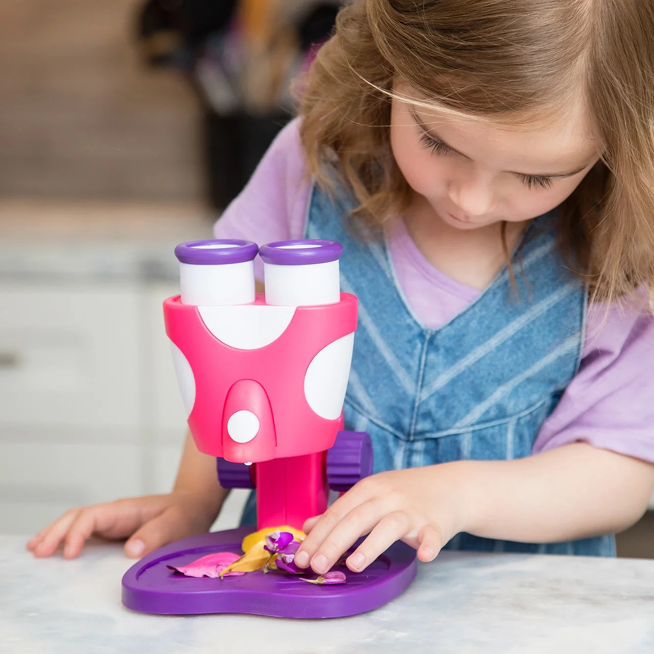 Geosafari Jr. Pink My First Kids Microscope Toy, Preschool Science, STEM Toy, Classroom Must Haves, Ages 3+
