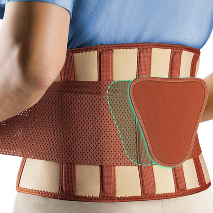 Back Brace Support Belt-Lumbar Support Back Brace for Back Pain, Sciatica, Scoliosis, Herniated Disc Adjustable Support Straps-Lower Back Brace with Removable Lumbar Pad for Men & Women