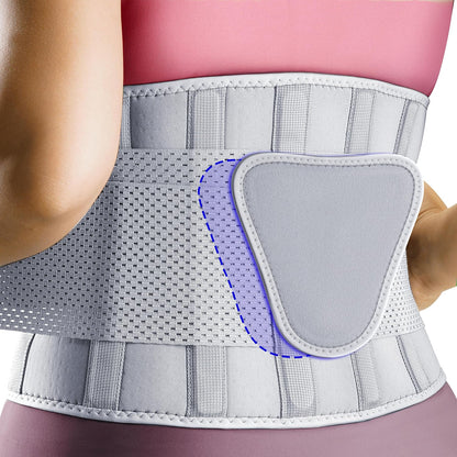 Back Brace Support Belt-Lumbar Support Back Brace for Back Pain, Sciatica, Scoliosis, Herniated Disc Adjustable Support Straps-Lower Back Brace with Removable Lumbar Pad for Men & Women
