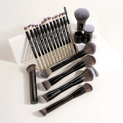 MAANGE 20pcs/set Pro Makeup Brushes Double Ended Foundation Concealers Blush Eye Shadows Brush for Liquid Cream Powder Blending RELUX.STORE