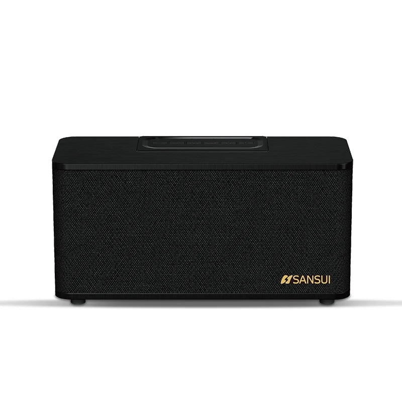 Sansui Wood Retro Portable Speaker Shop America Warehouse Online Home Audio System Surround Sound FM Radio AUX Bluetooth Speaker RELUX.STORE