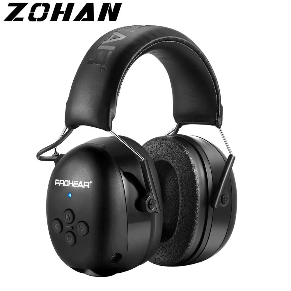ZOHAN Electronic Headphone 5.0 Bluetooth Earmuffs Hearing Protection Headphones for Music Safety Noise Reduction Charging RELUX.STORE