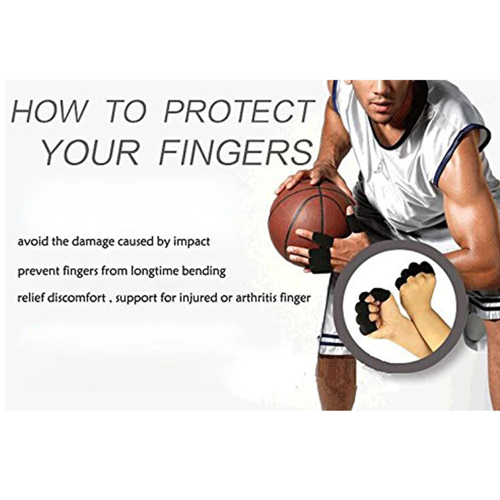 BraceTop 10pcs Stretchy Sports Finger Sleeves Arthritis Support Finger Guard Outdoor Basketball Volleyball Finger Protection New