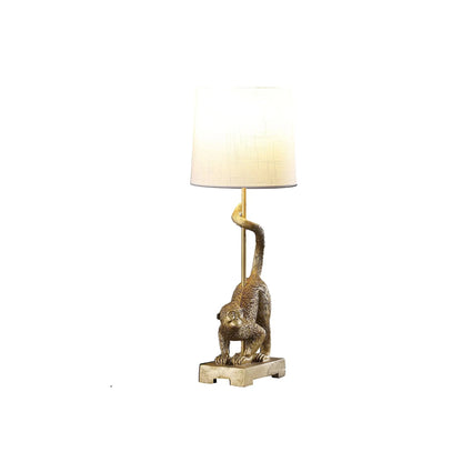 DB 24\" Old World Gold Capuchin Monkey Polyresin Table Lamp Wildlife-Inspired Design RELUX.STORE