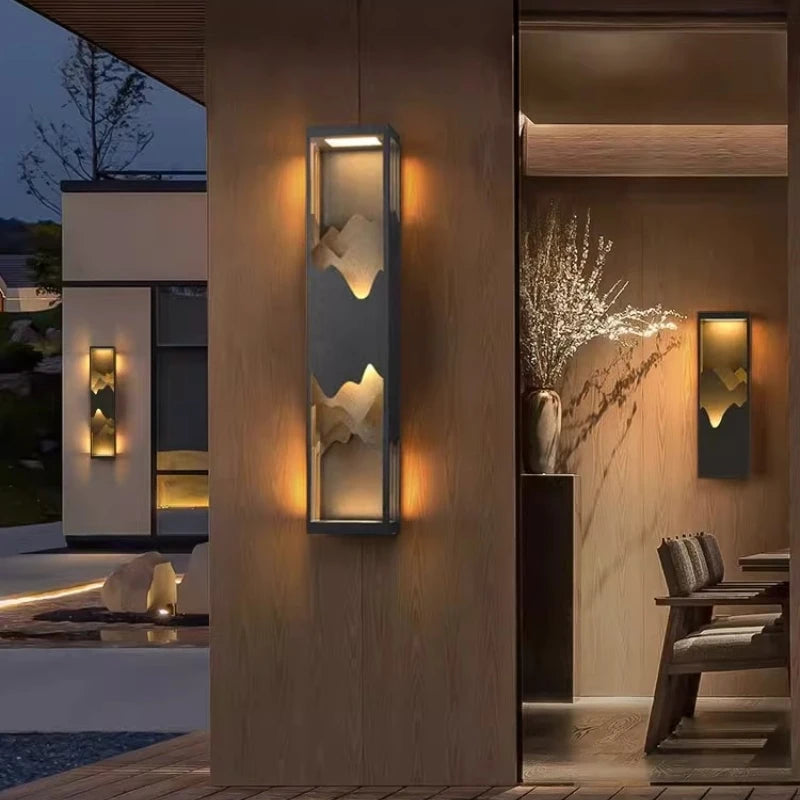 Outdoor Solar Wall Light Villa Exterior Wall Outdoor Courtyard Wall Decorative Light