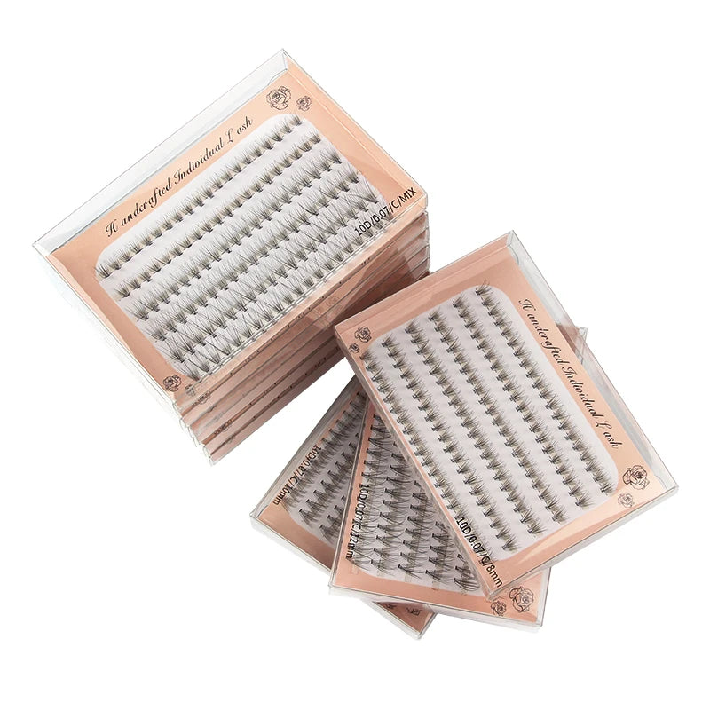 6 Rows 120 Bundles Eyelash Extension Natural Russian Volume Faux Cils Eyelashes Individual 10/20/30D Cluster False Lashes Makeup RELUX.STORE
