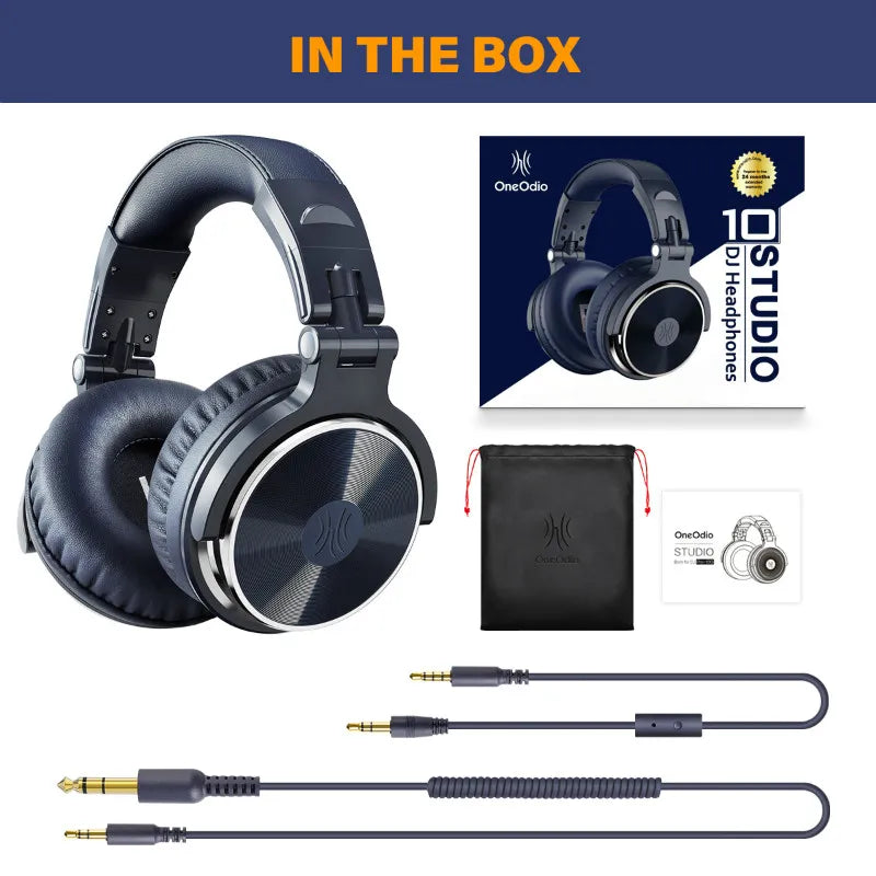 Oneodio Wired Headphones Professional Studio DJ Headphone With Microphone Over Ear Hi-Res Headset Monitoring For Music Phone RELUX.STORE