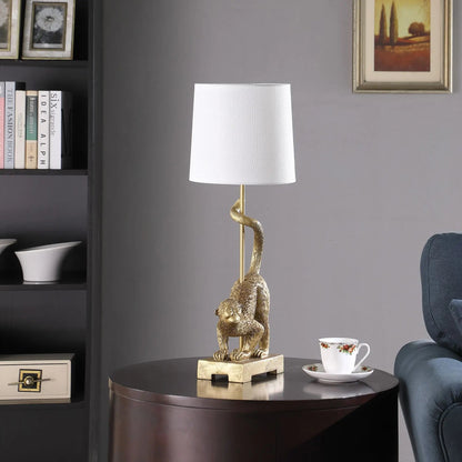 DB 24\" Old World Gold Capuchin Monkey Polyresin Table Lamp Wildlife-Inspired Design RELUX.STORE