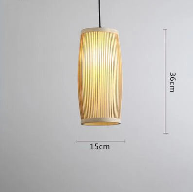 Bamboo Rattan Pendant Lamp Handmade Natural Boho Ceiling Light for Restaurant Cafe Home LED Lighting Fixture Vintage Ethnic Deco