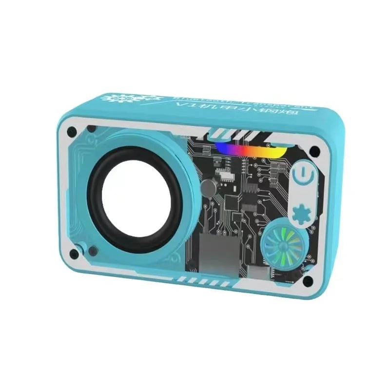 V1 Portable Wireless Speaker Blue Tooth Speaker  with High Fidelity 3D Surround Sound LED Lights Small Subwoofer-for Outdoor Use