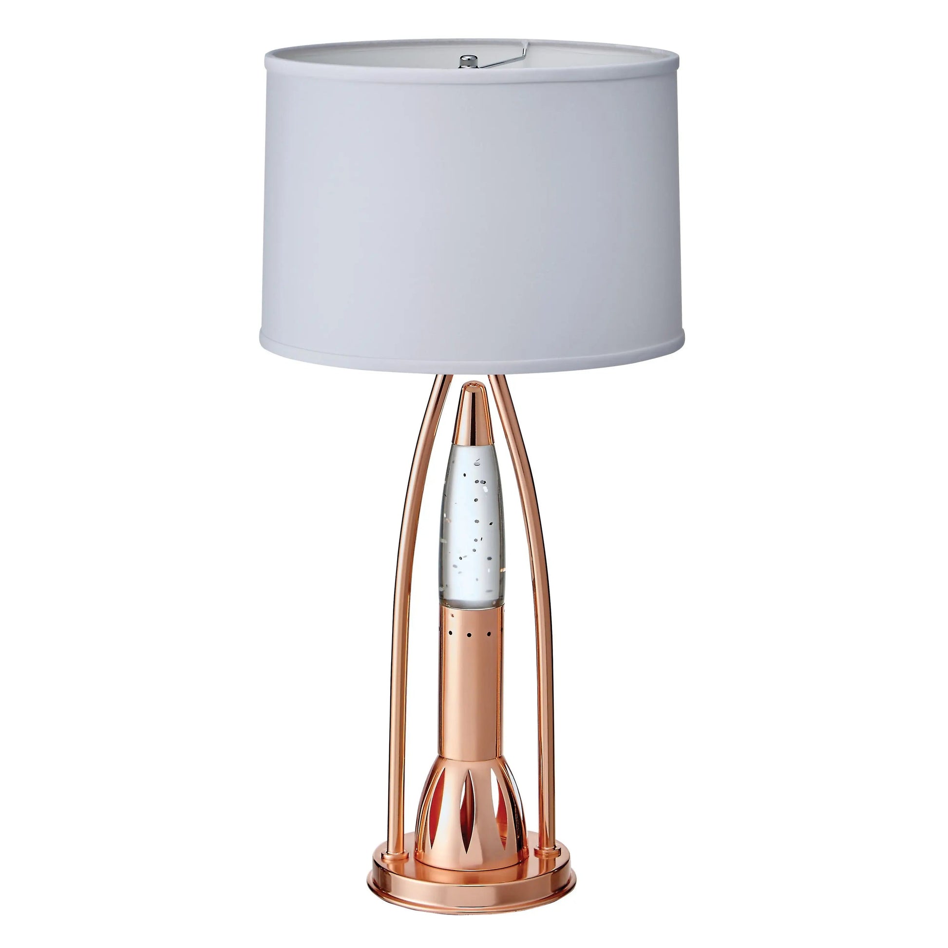 DB Modern Design Home Decor 1pc Water Dancing Table Lamp Beautiful Luxurious Sparkling Night Lamp with Dome Shade Copper Finish RELUX.STORE