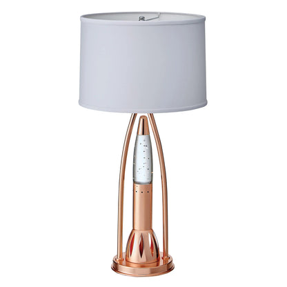 DB Modern Design Home Decor 1pc Water Dancing Table Lamp Beautiful Luxurious Sparkling Night Lamp with Dome Shade Copper Finish RELUX.STORE