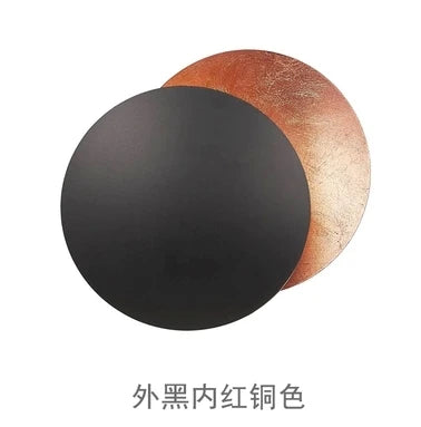 Creative Moon Eclipse Aisle Wall Light Corridor Bedside Lamp Living Room Round Gold Copper LED Sconce