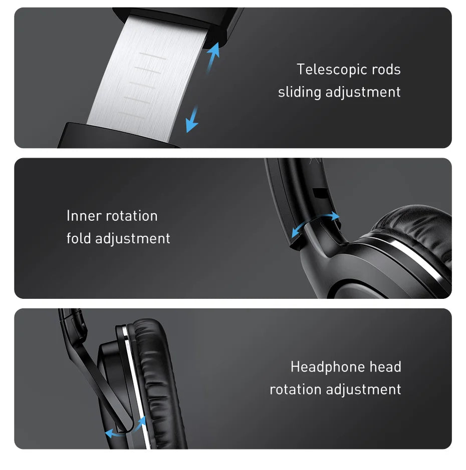 Baseus D02 Pro Wireless Headphones Bluetooth Earphone 5.3 Foldable Headset Sport Over the Ear Headphone Gaming Bluetooth Earbuds RELUX.STORE